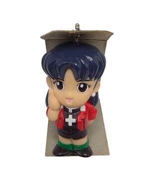 Vintage Evangelion Misato Katsuragi Sega Soft Vinyl Figure Keychain Mascot Chibi